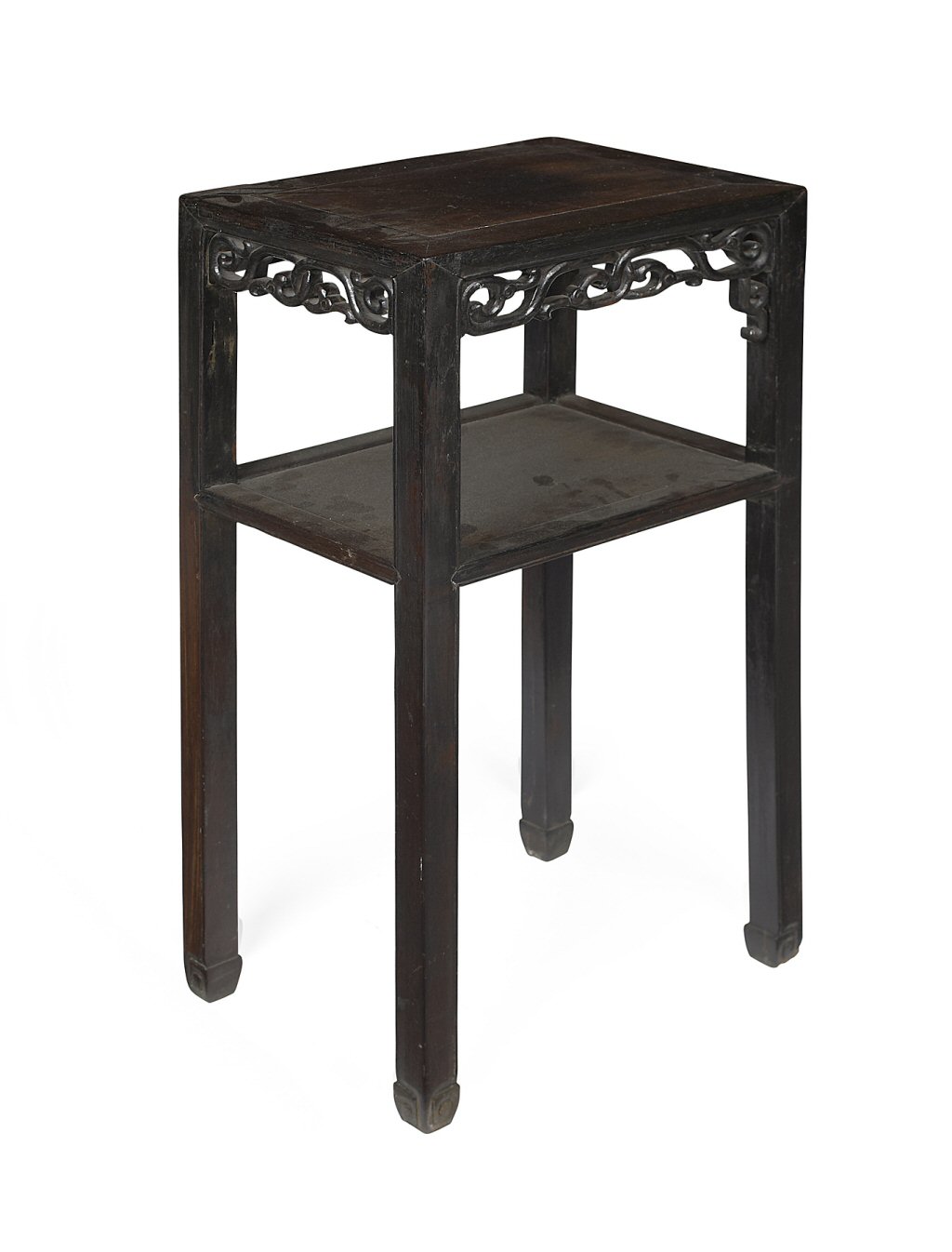 CHINESE CARVED HARDWOOD STAND