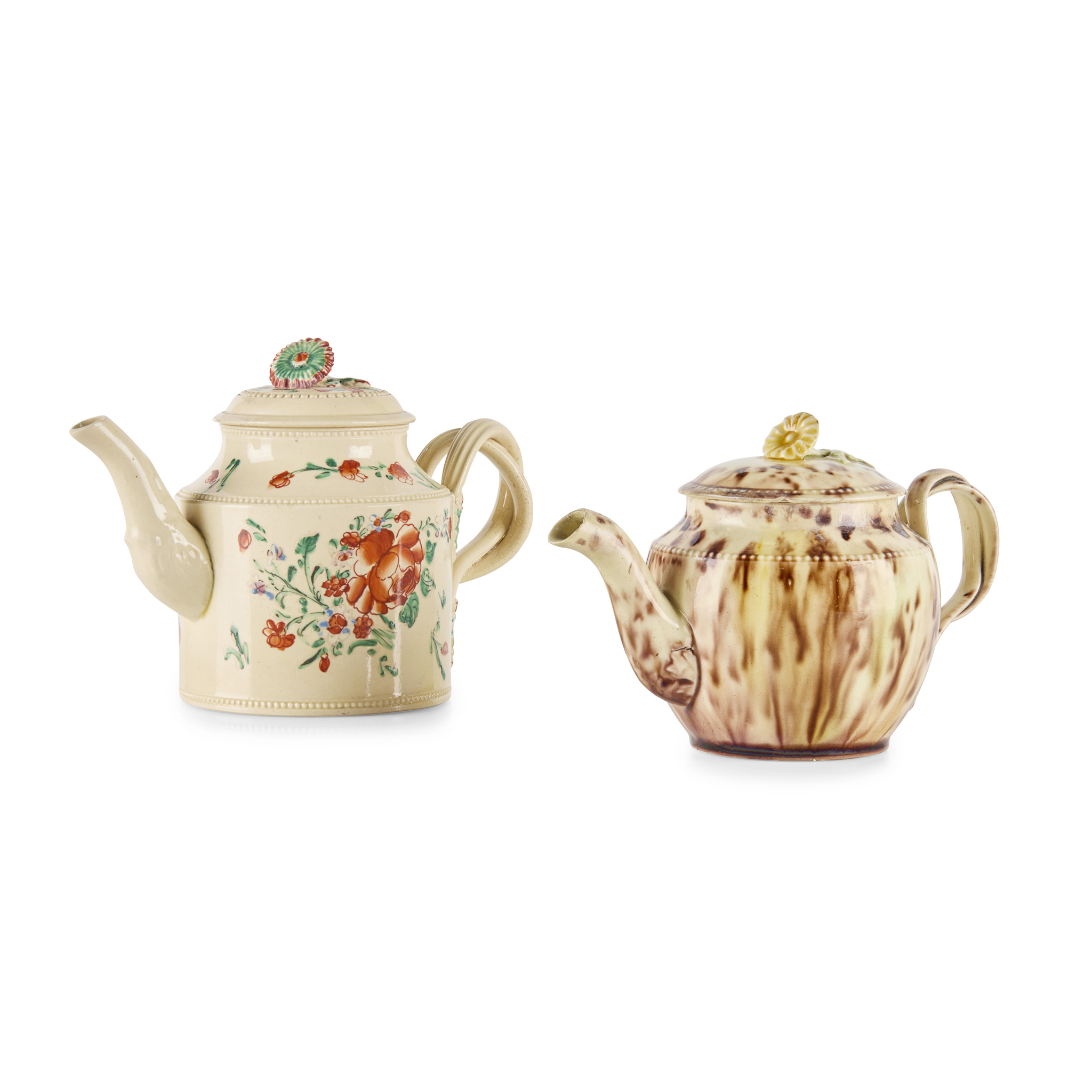 TWO MINIATURE TEAPOTS
