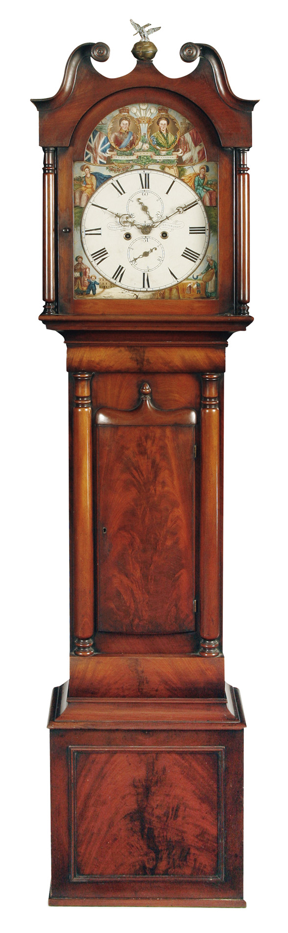 WILLIAM IV MAHOGANY EIGHT DAY LONGCASE CLOCK, BY KETTERING AND CO., EDINBURGH