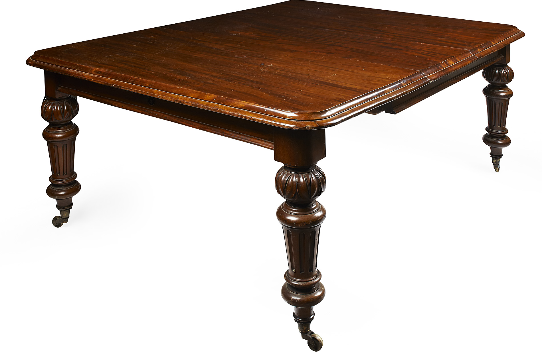 GOOD VICTORIAN MAHOGANY EXTENDING DINING TABLE