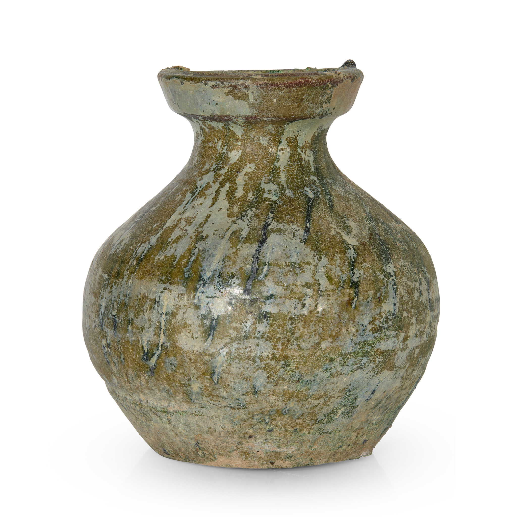SMALL CHINESE GREEN-GLAZED POTTERY JAR