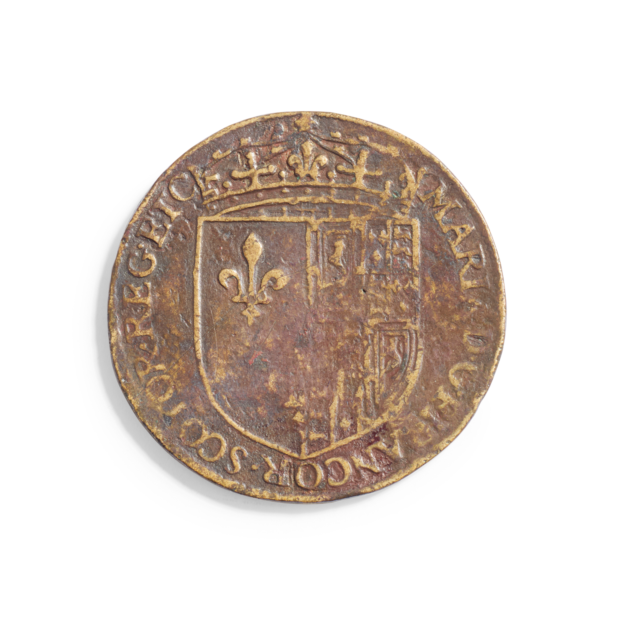 A SCARCE MEDALLION / TESTOON COMMEMORATING THE DEATH OF FRANCIS II OF FRANCE