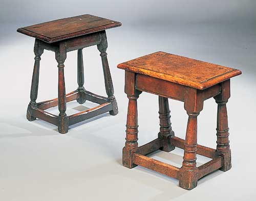 A George III oak joint stool