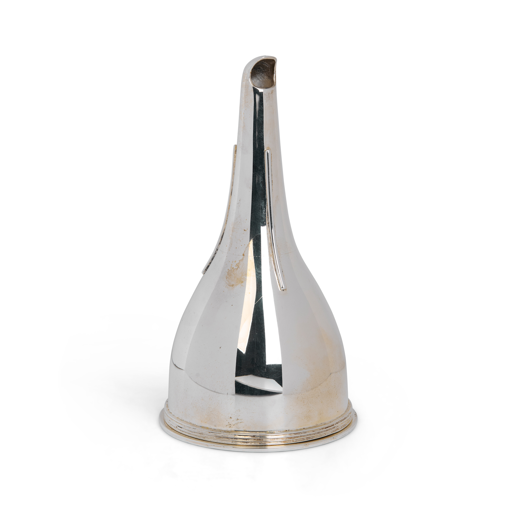 CONTEMPORARY SILVER WINE FUNNEL