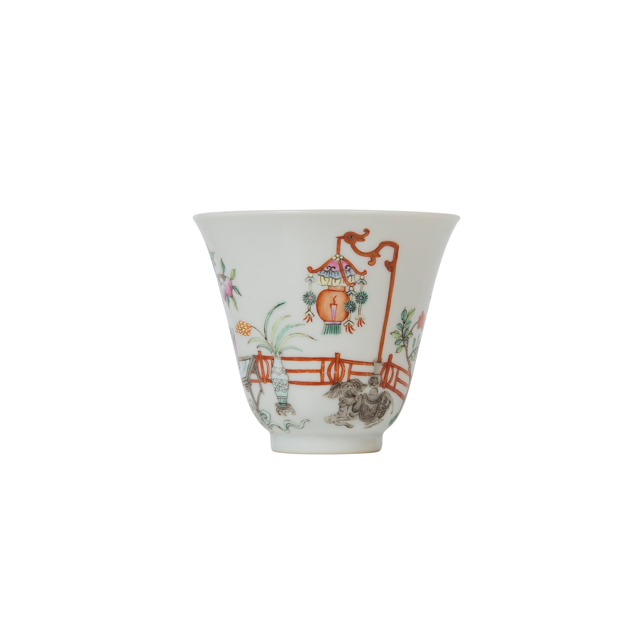 CHINESE FAMILLE ROSE 'LANTERN' CUP