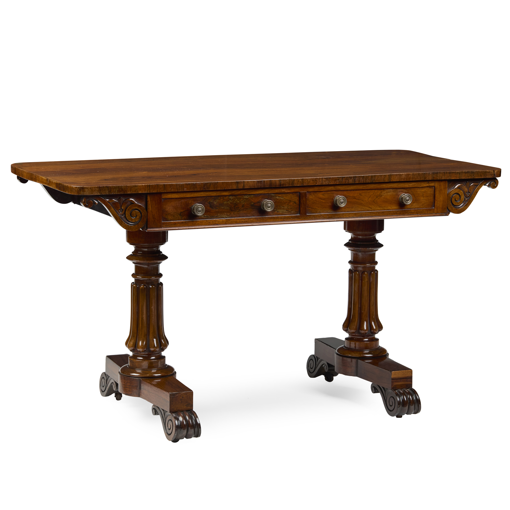 WILLIAM IV ROSEWOOD LIBRARY TABLE