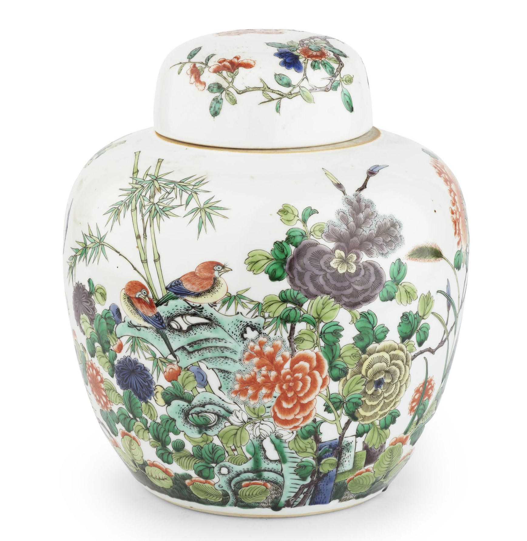 CHINESE FAMILLE ROSE JAR AND COVER