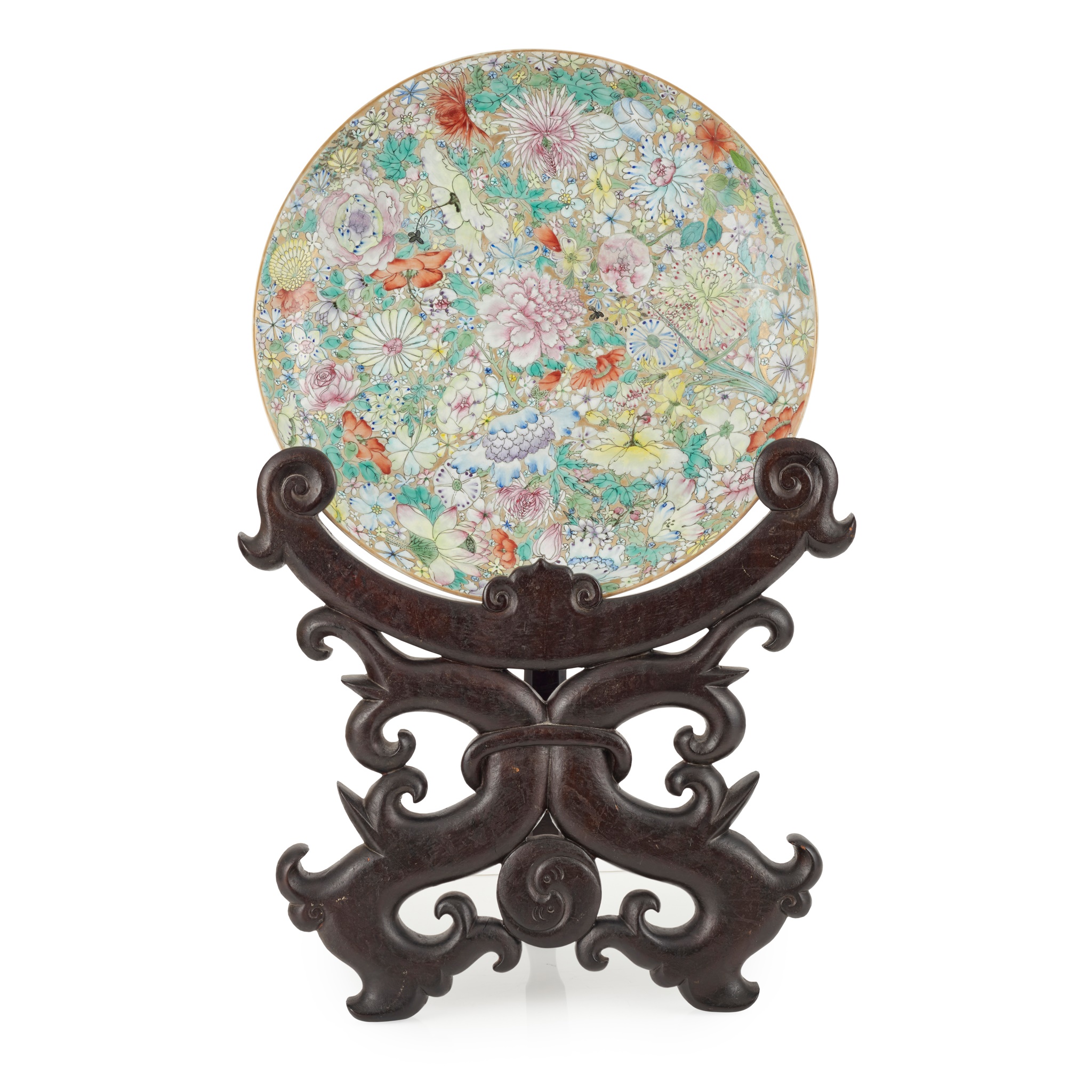 FAMILLE ROSE 'MILLEFLEUR' CHARGER