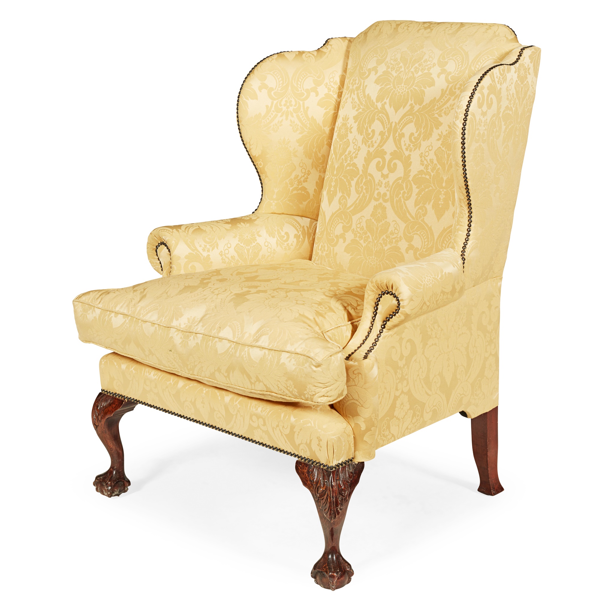 GEORGIAN STYLE WINGBACK ARMCHAIR