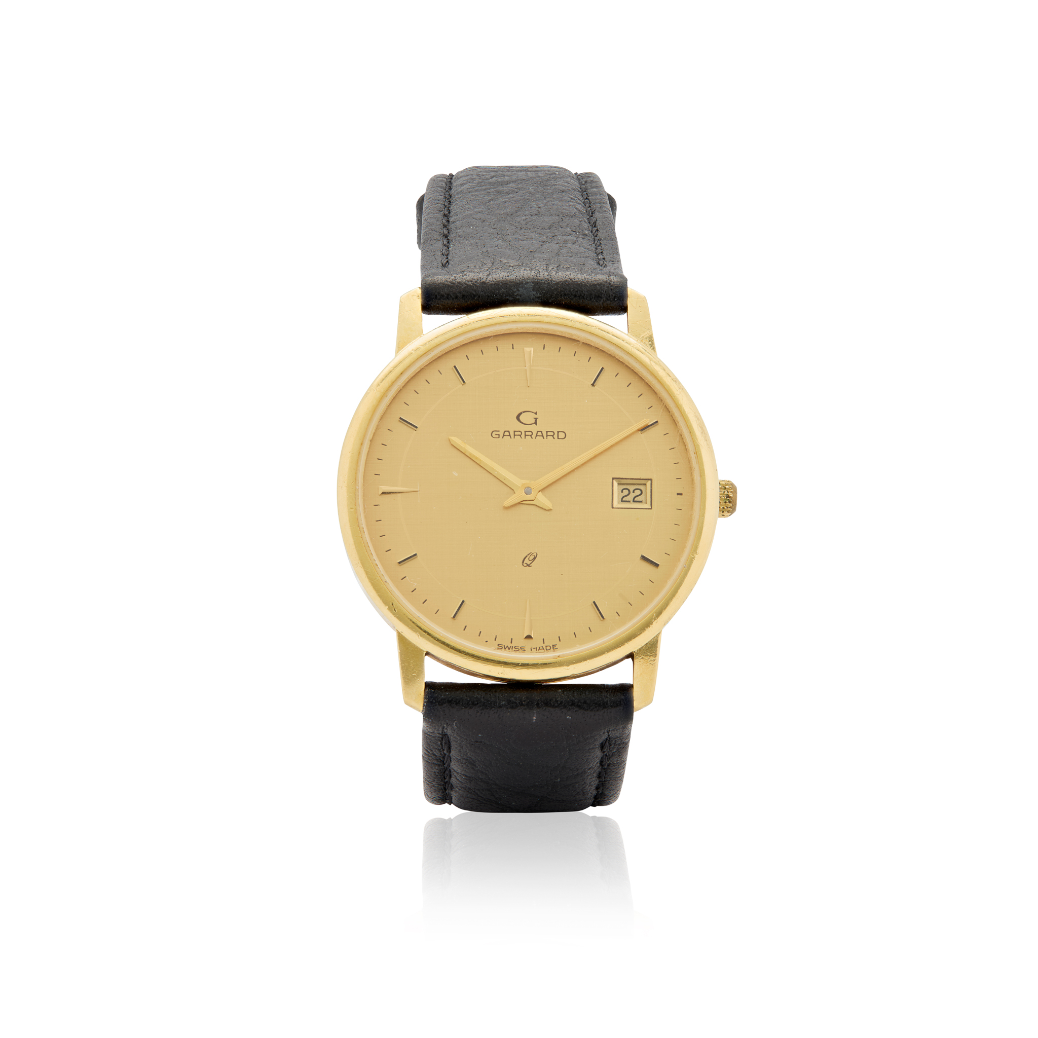 Garrard. An 18k gold quartz wristwatch