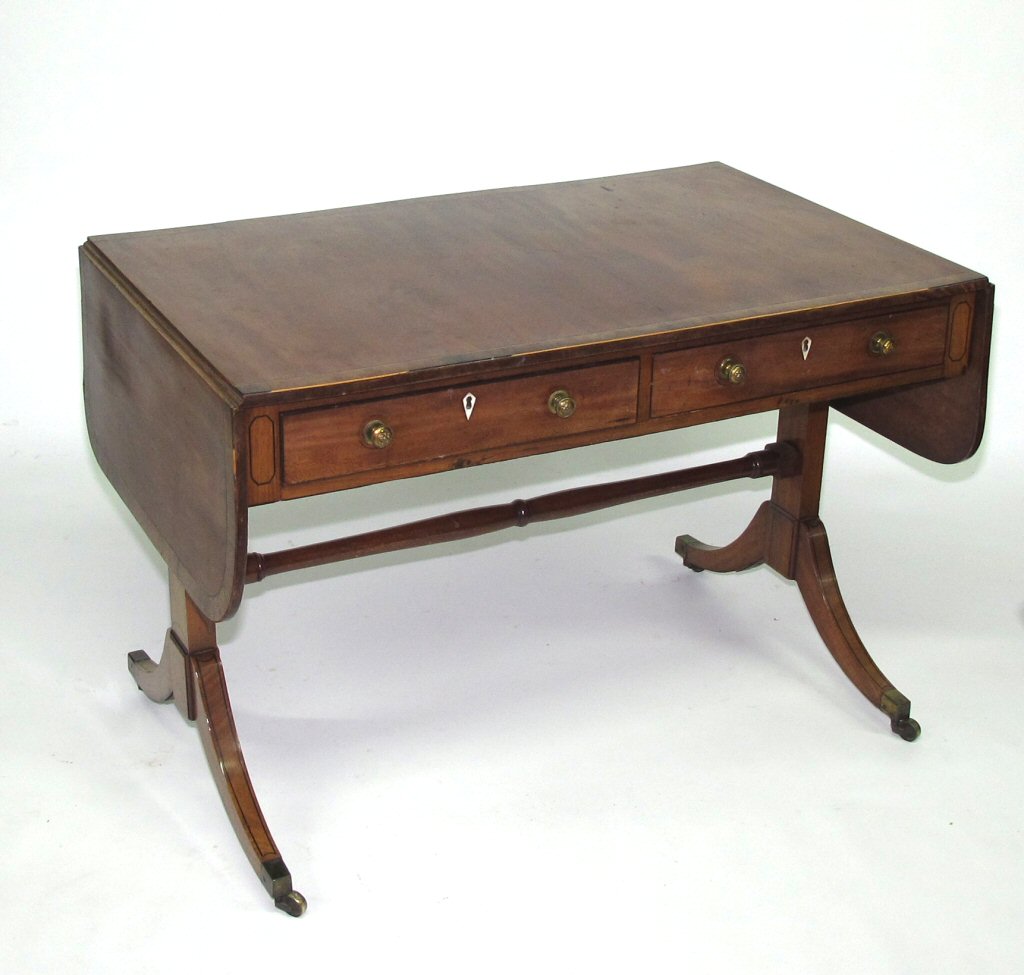 LATE GEORGE III MAHOGANY SOFA TABLE