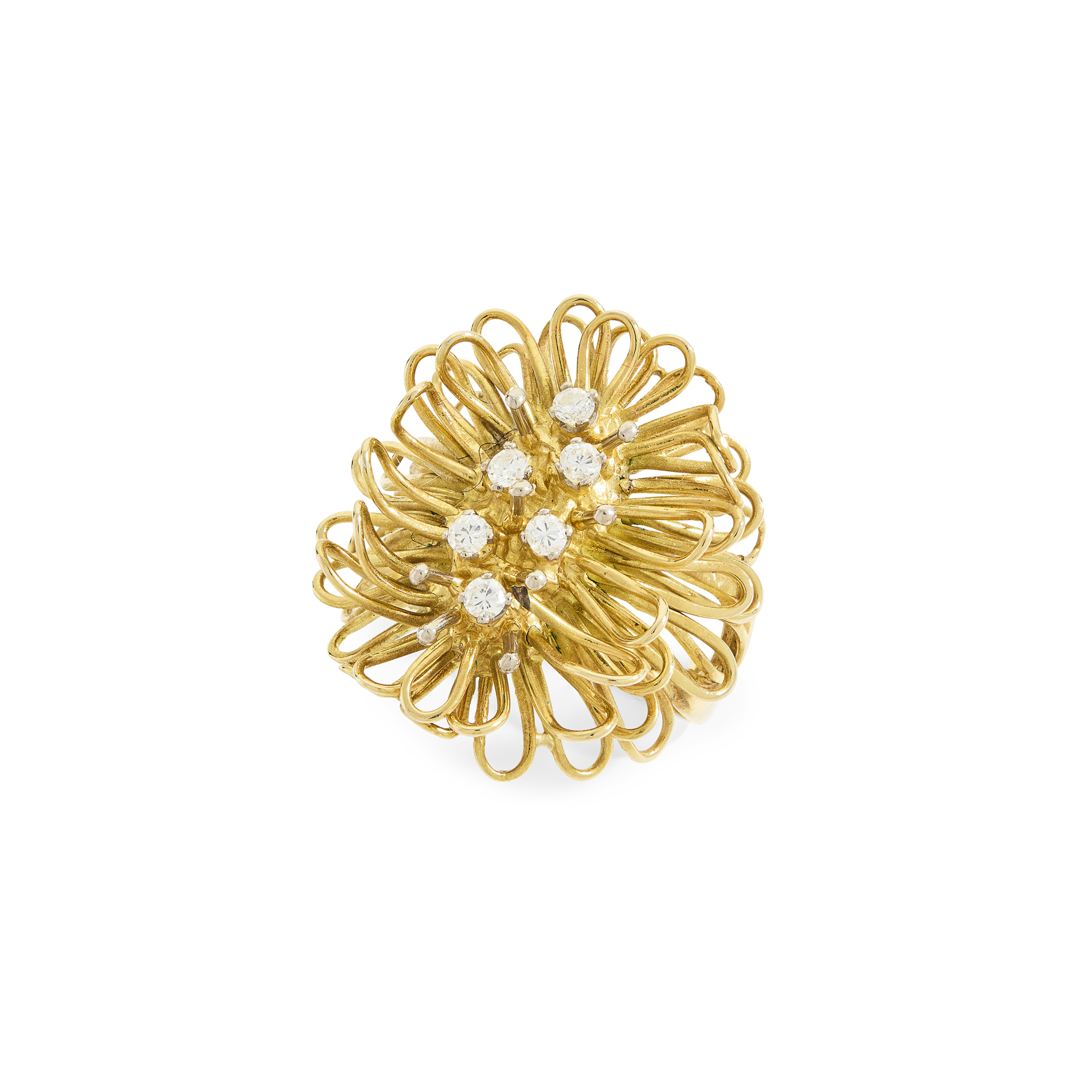David Thomas: An 18ct gold diamond dress ring