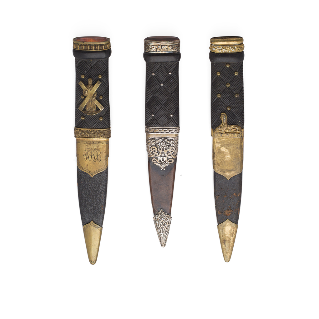 A GROUP OF MILITARY SGIAN DUBHS