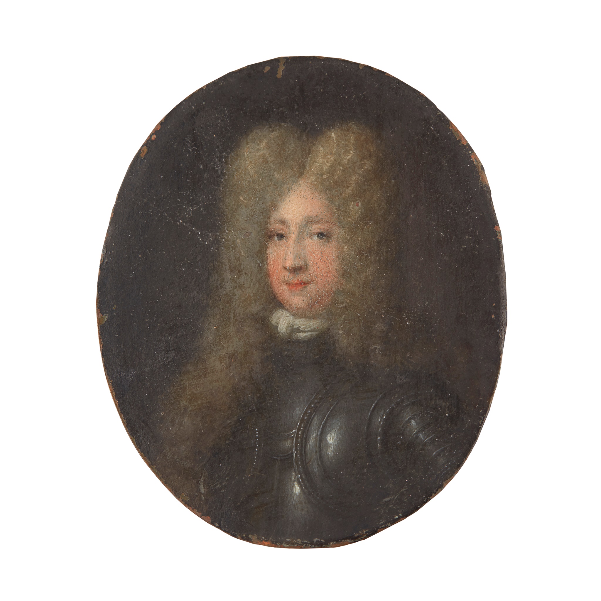 PORTRAIT MINIATURE OF A GENTLEMAN WEARING ARMOUR