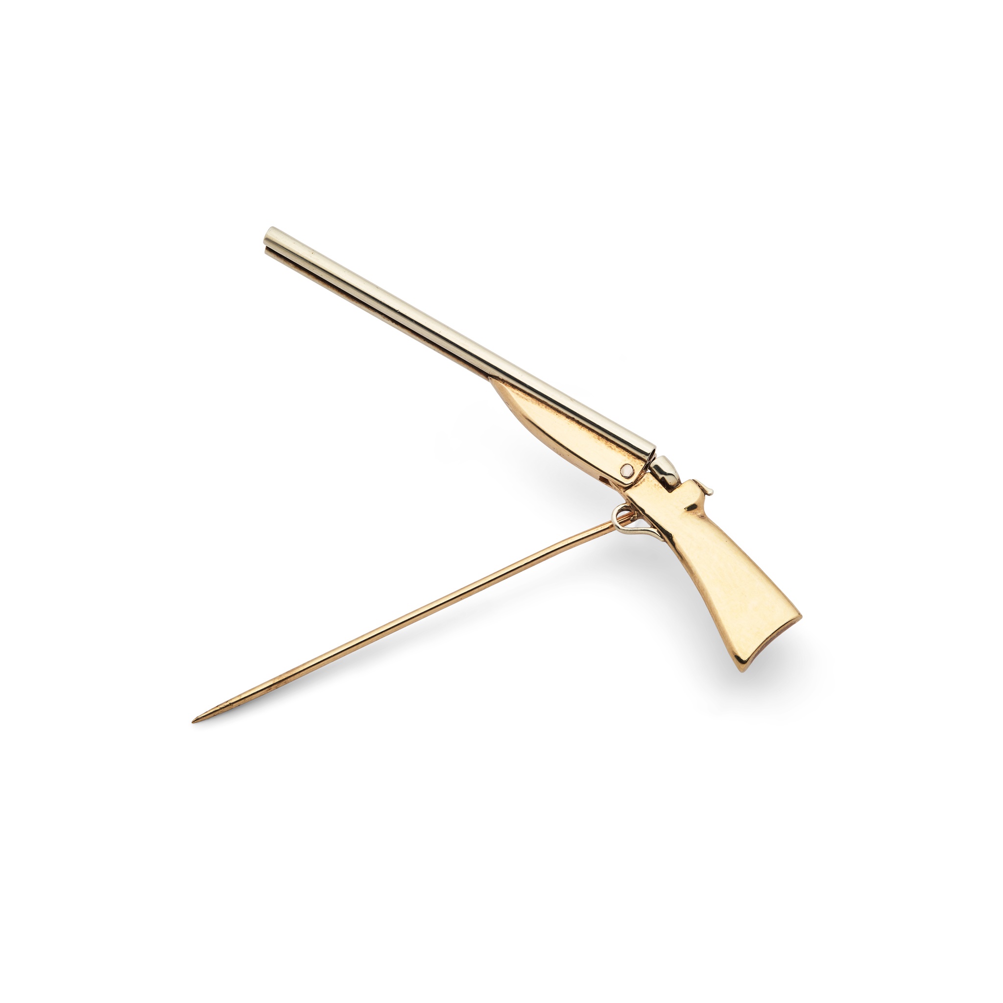Eric N Smith: A 9ct yellow gold novelty tie-pin