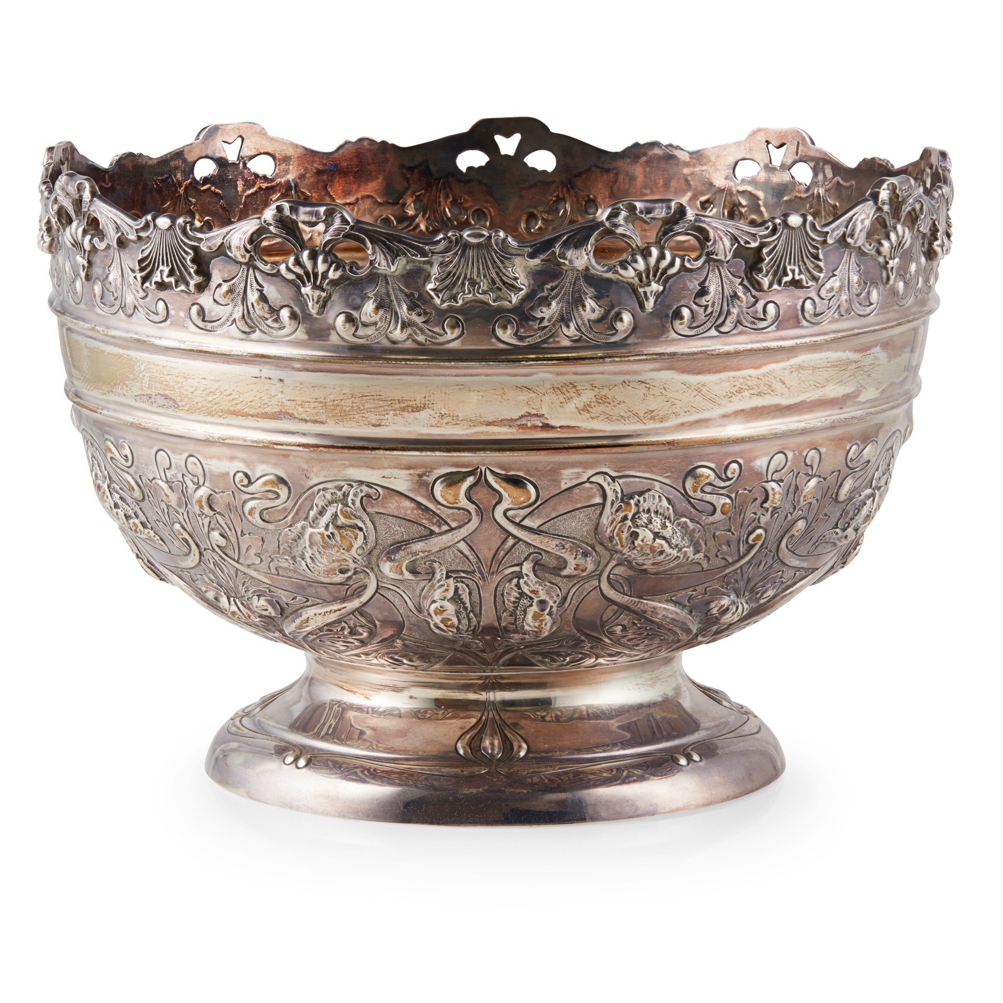 An Art Nouveau punch bowl