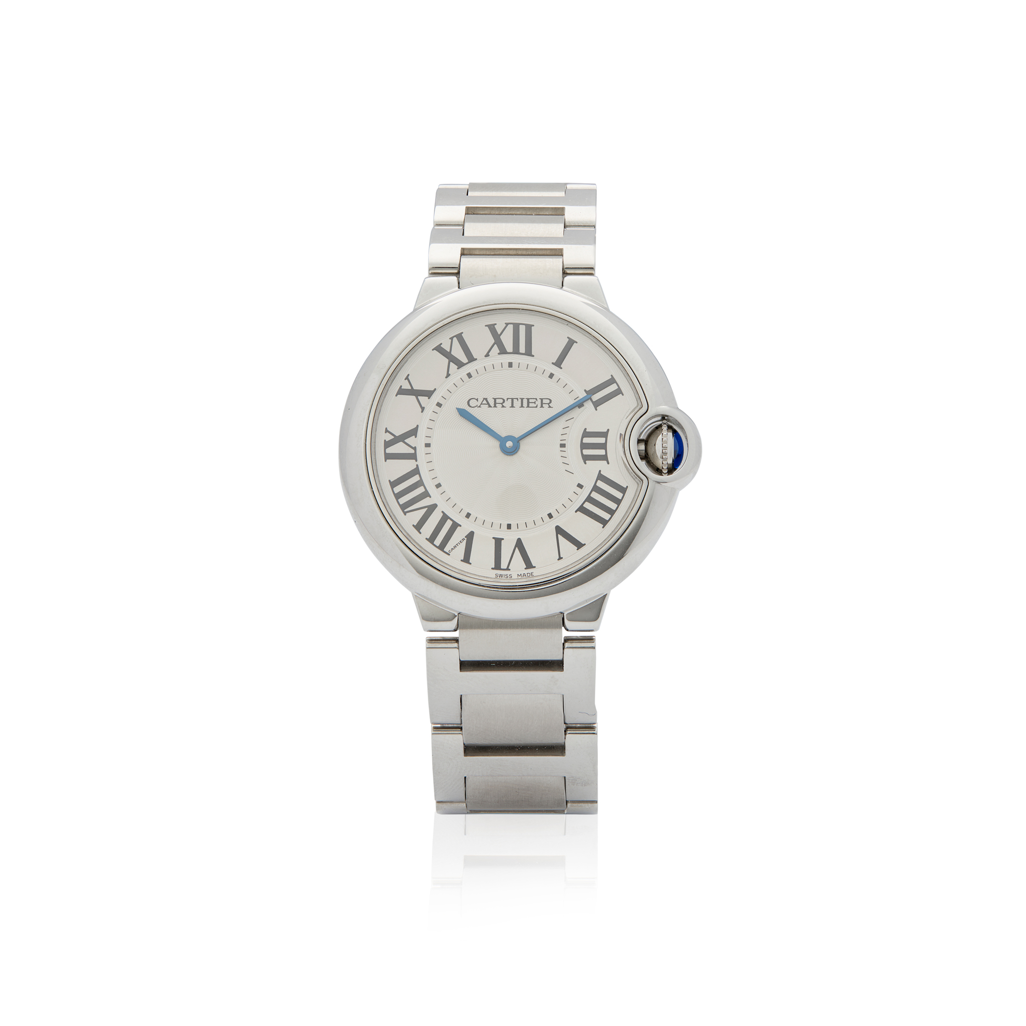 Cartier. A stainless steel quartz bracelet watch