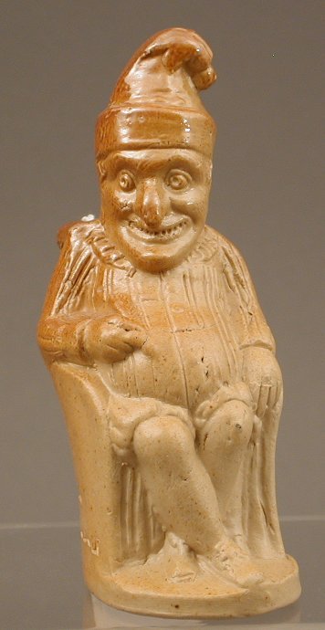 An amusing saltglazed inkpot