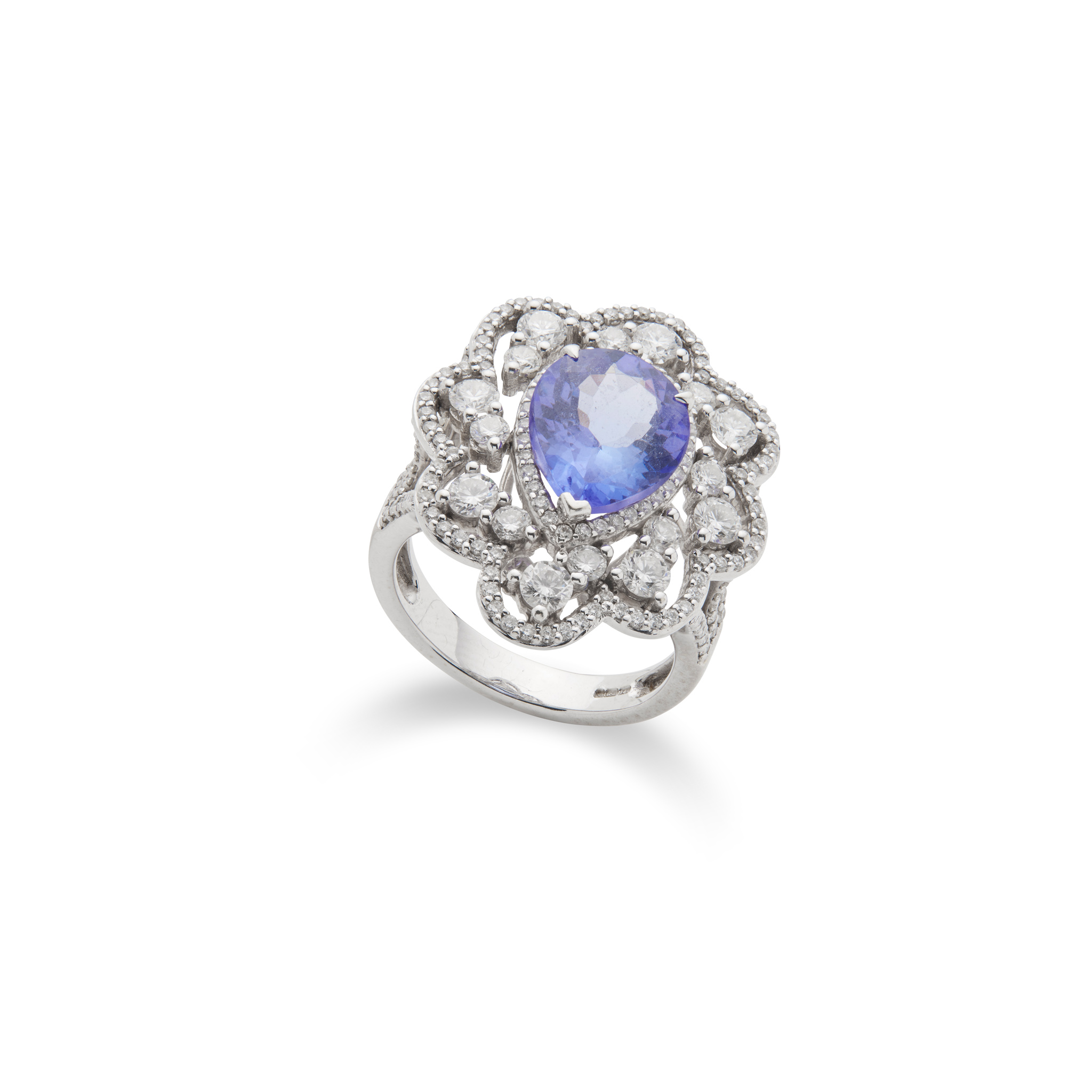 A tanzanite and diamond dress ring
