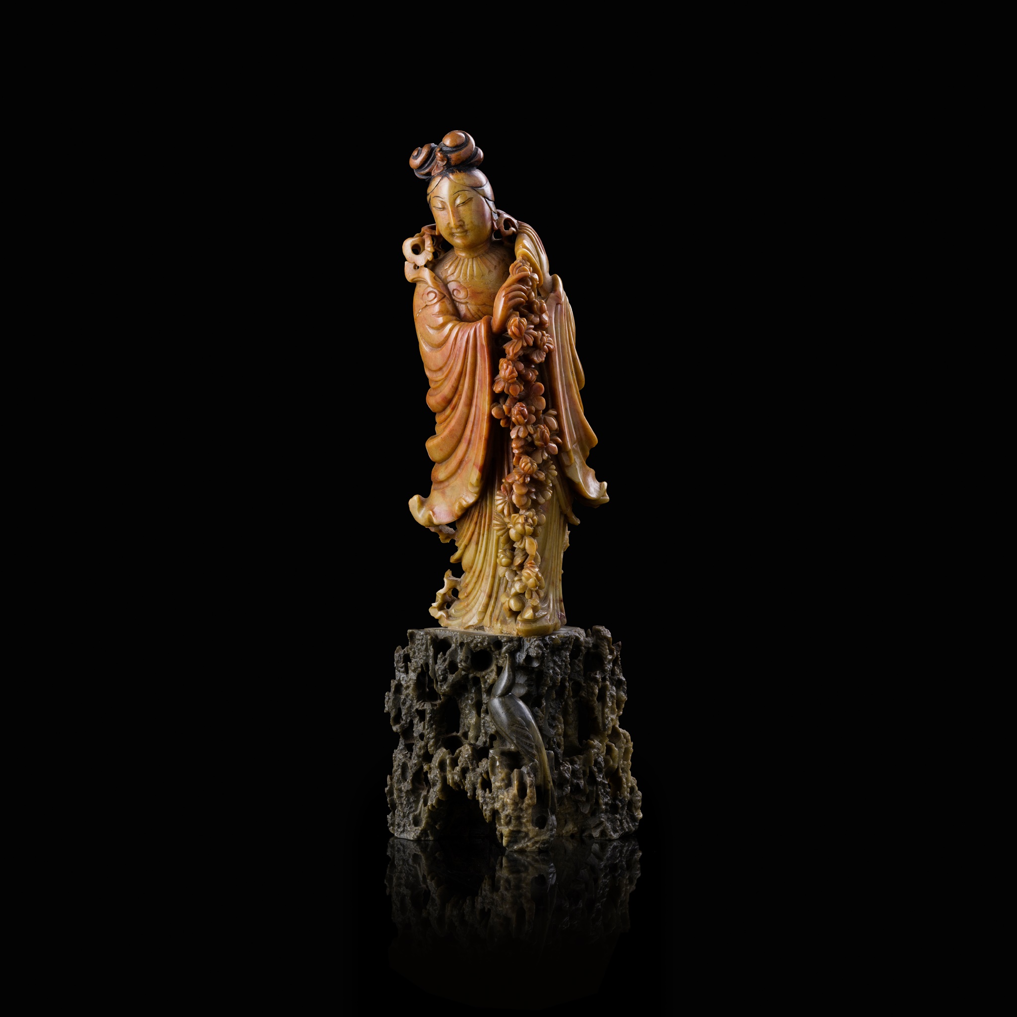 SOAPSTONE CARVING OF GUANYIN