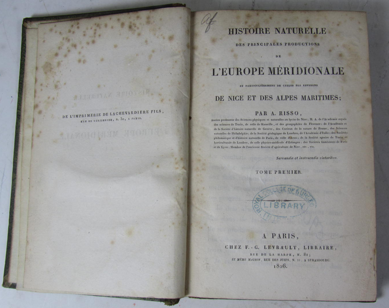French natural history and miscellaneous, including Cuvier, G.L.C., Baron