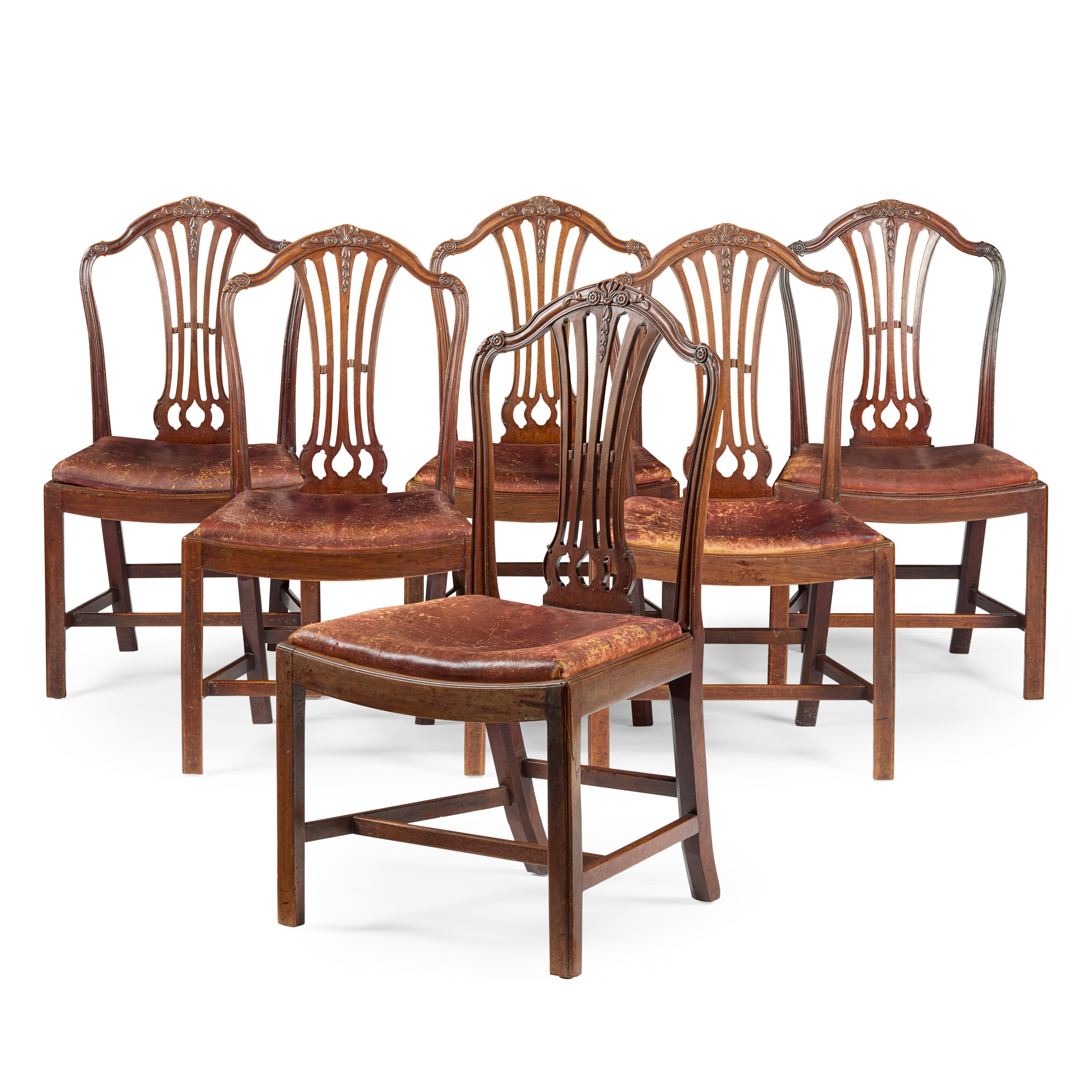 SET OF SIX GEORGE III MAHOGANY DINING CHAIRS