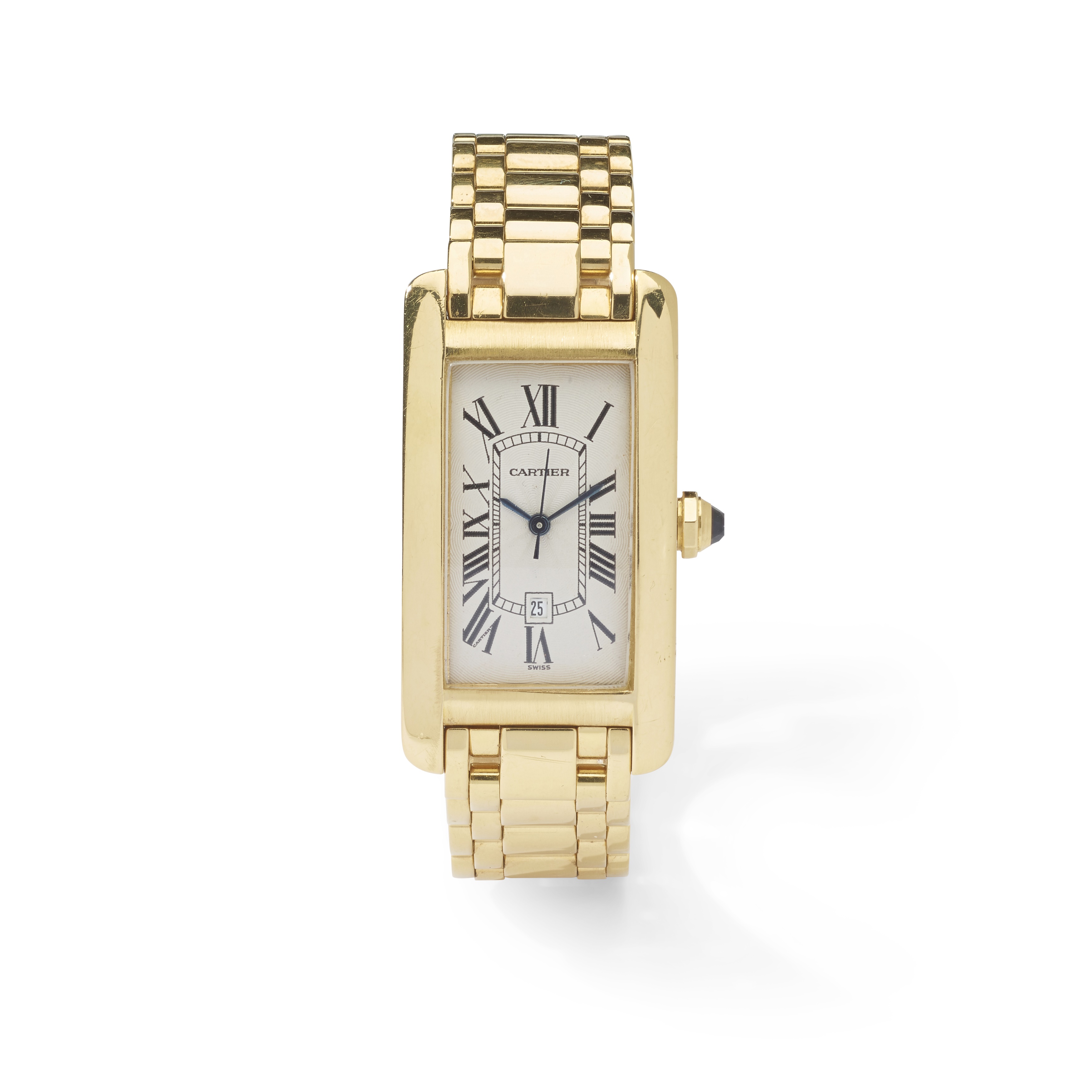 Cartier: A gold wristwatch