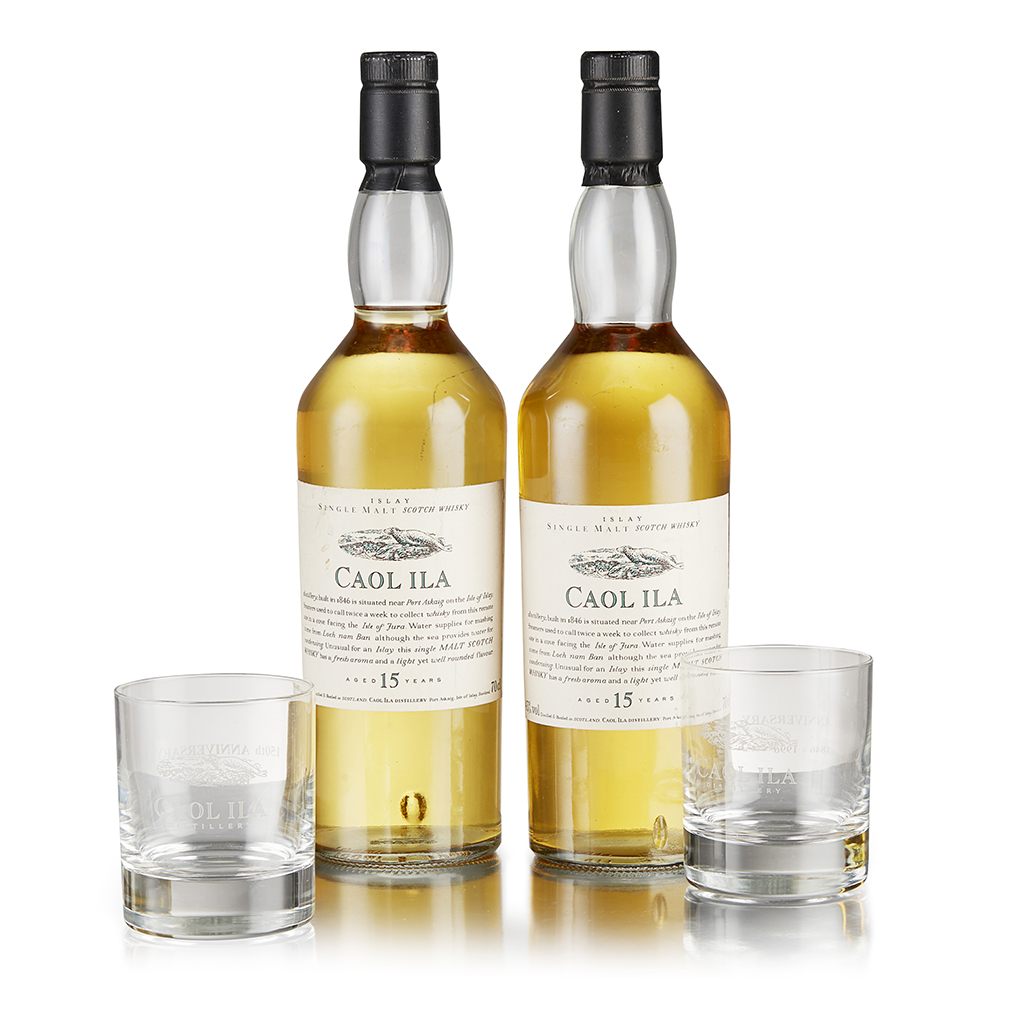 TWO BOTTLES OF CAOL ILA 15 YEAR OLD - FLORA AND FAUNA