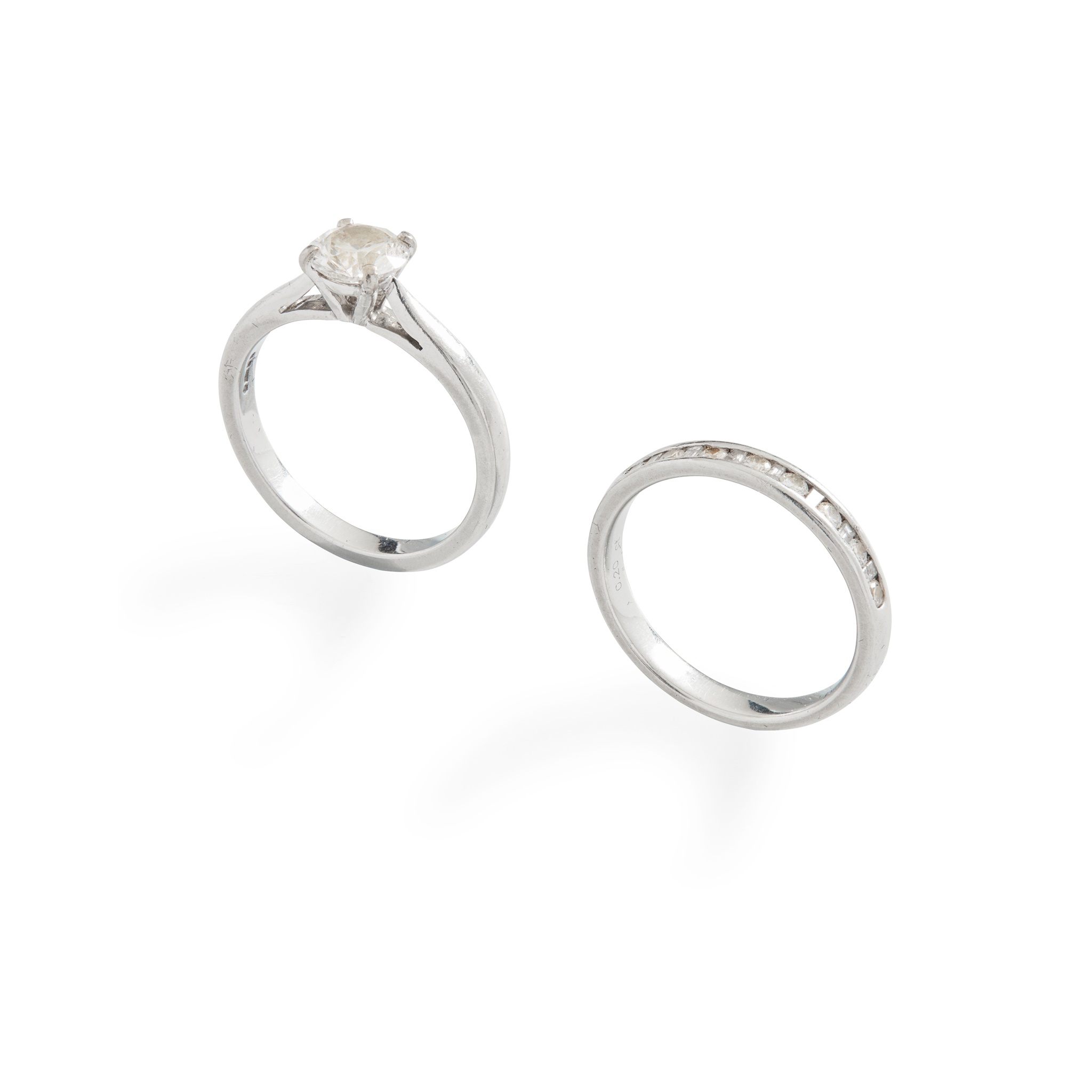 A diamond single-stone ring in platinum