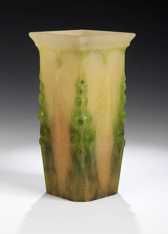 An Amalric Walter pate de verre vase