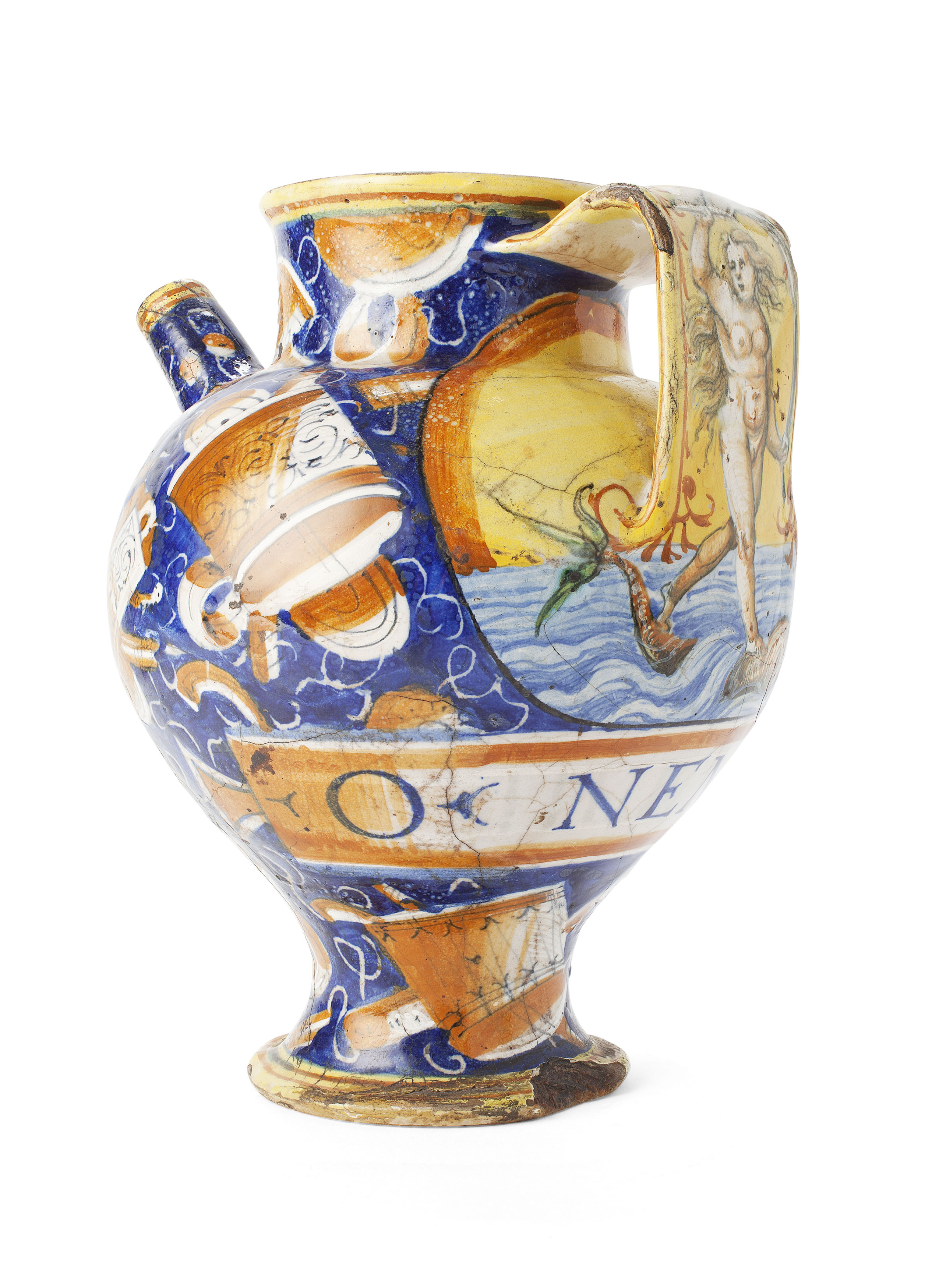 ITALIAN MAIOLICA APOTHECARY SYRUP JAR
