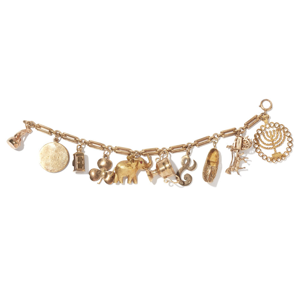A 9ct gold charm bracelet