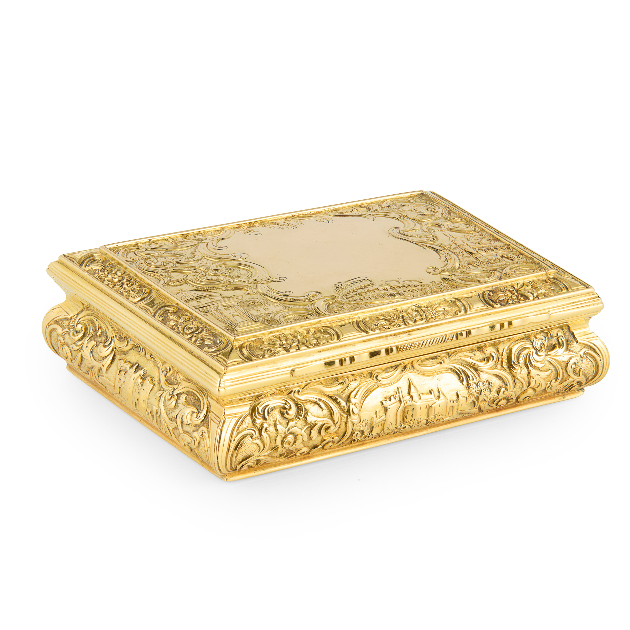 A RARE GEORGE IV 18CT GOLD BOX
