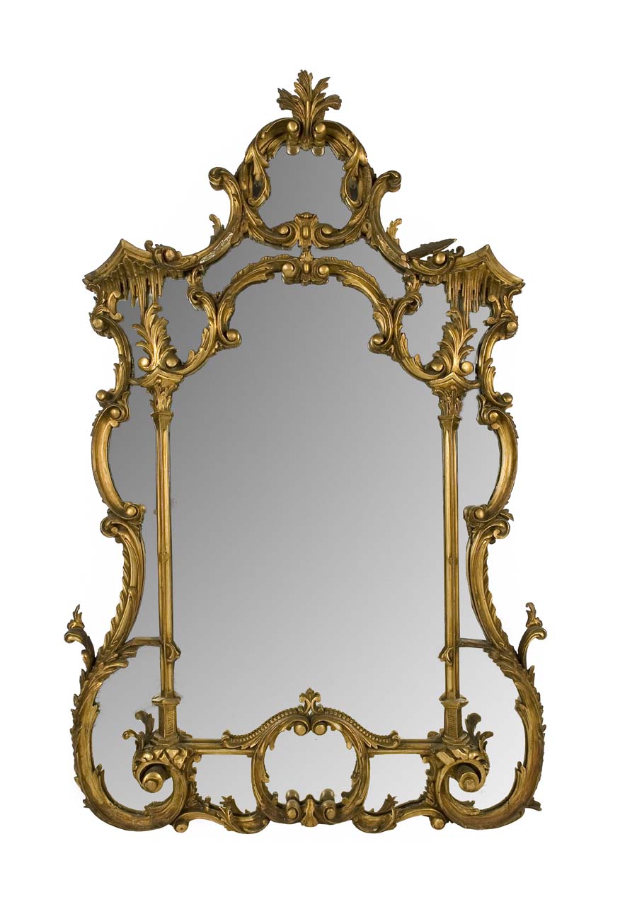 A 19th century giltwood pier glass In the Chinese Chippendale manner