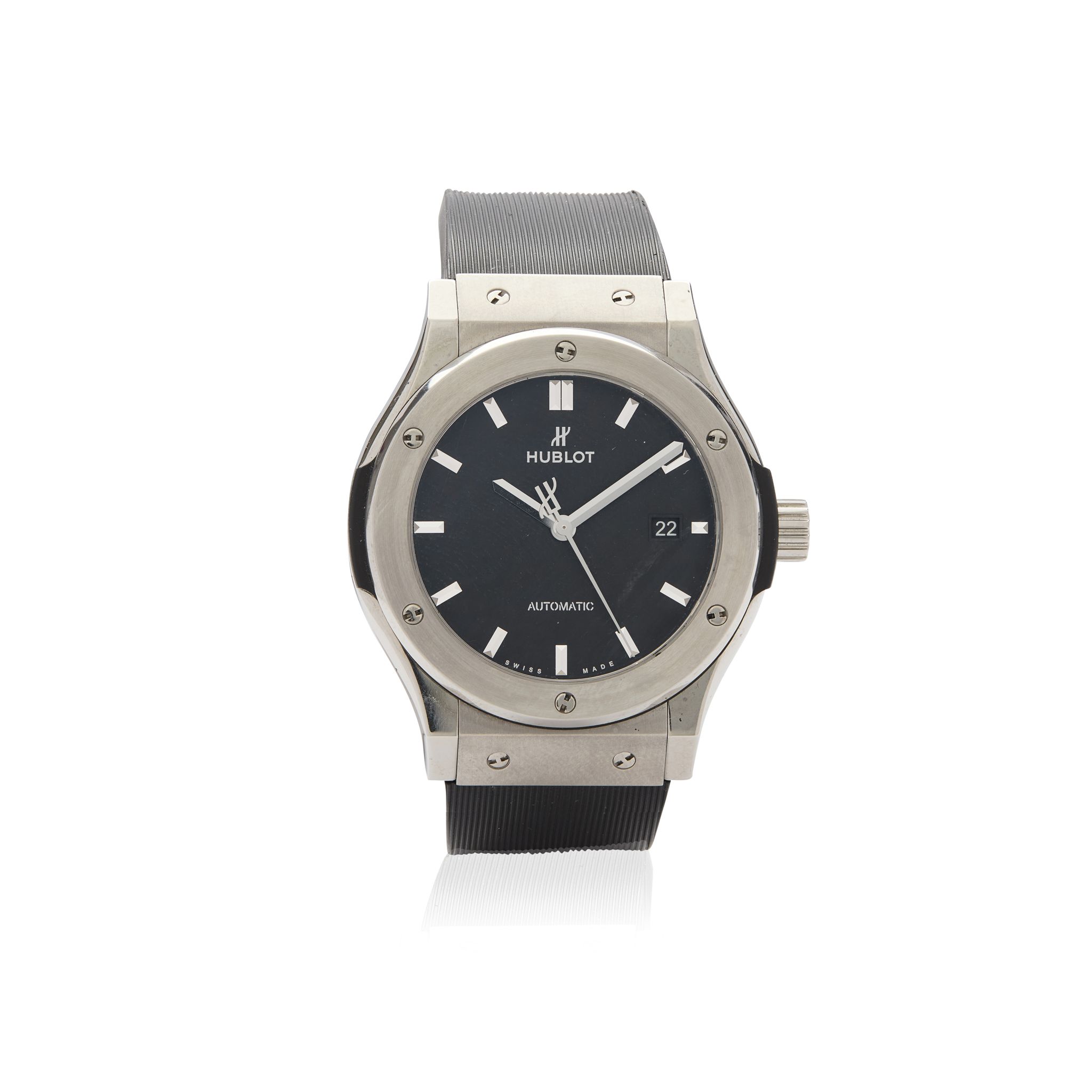 Hublot. A titanium automatic wristwatch with date