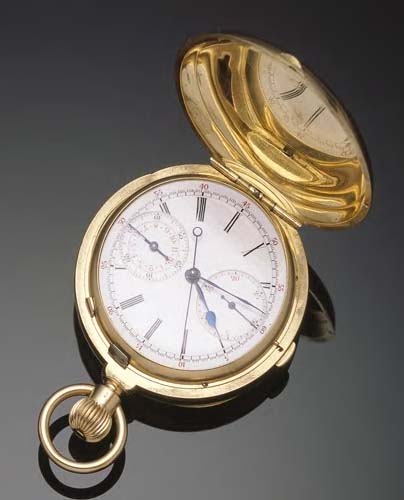 A gentleman's keyless wind 18k cased pocket watch,