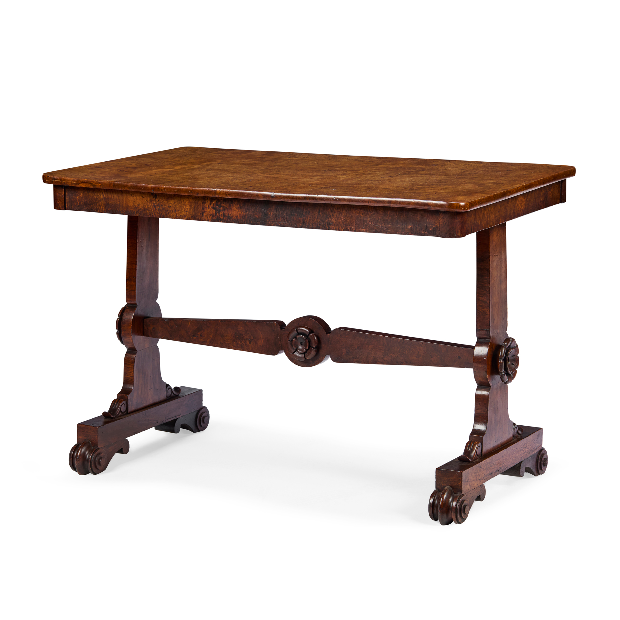 GEORGE IV BURR ELM LIBRARY TABLE
