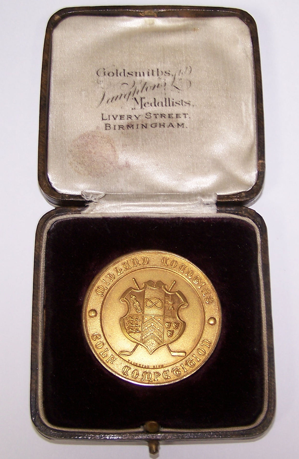 Midland Counties Golf Competition, 18ct gold medal