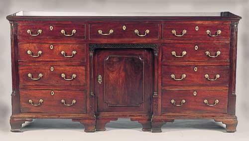 A George III mahogany dresser base