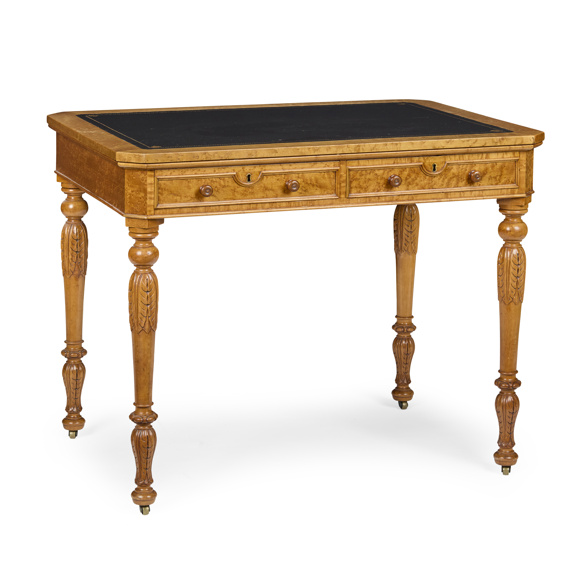 VICTORIAN BIRDS EYE MAPLE WRITING TABLE