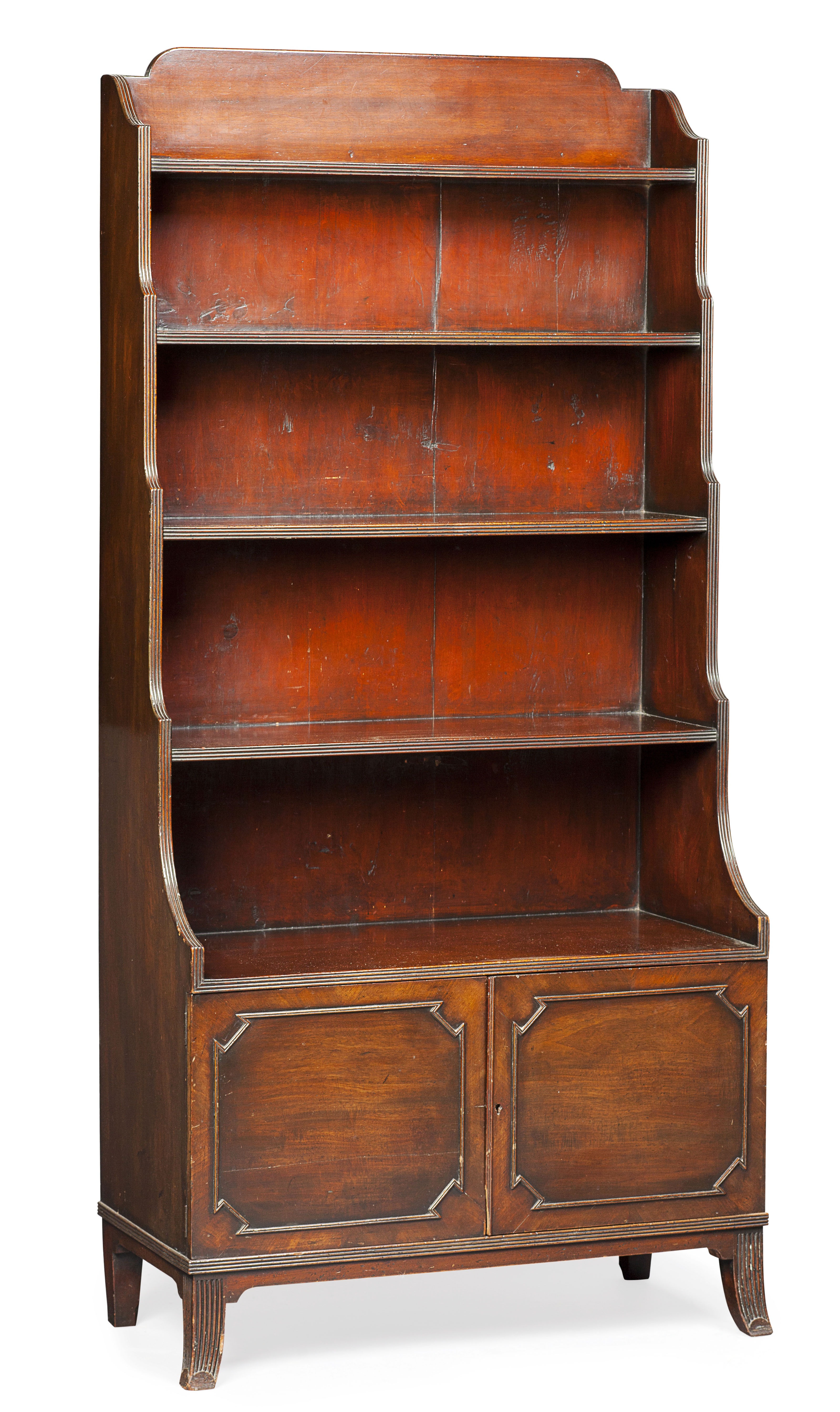 REGENCY MAHOGANY WATERFALL BOOKCASE