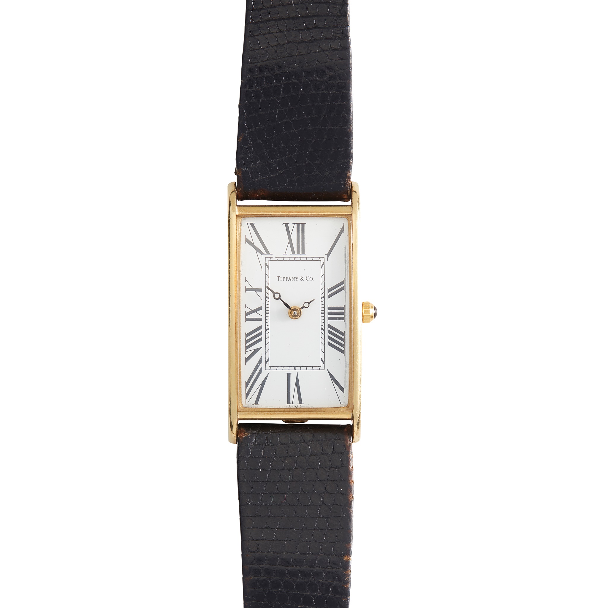 Tiffany: A gentleman's gold cased wrist watch