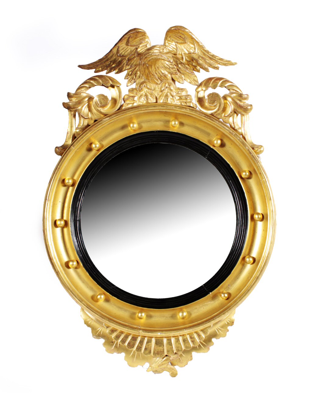 REGENCY GILTWOOD CONVEX WALL MIRROR