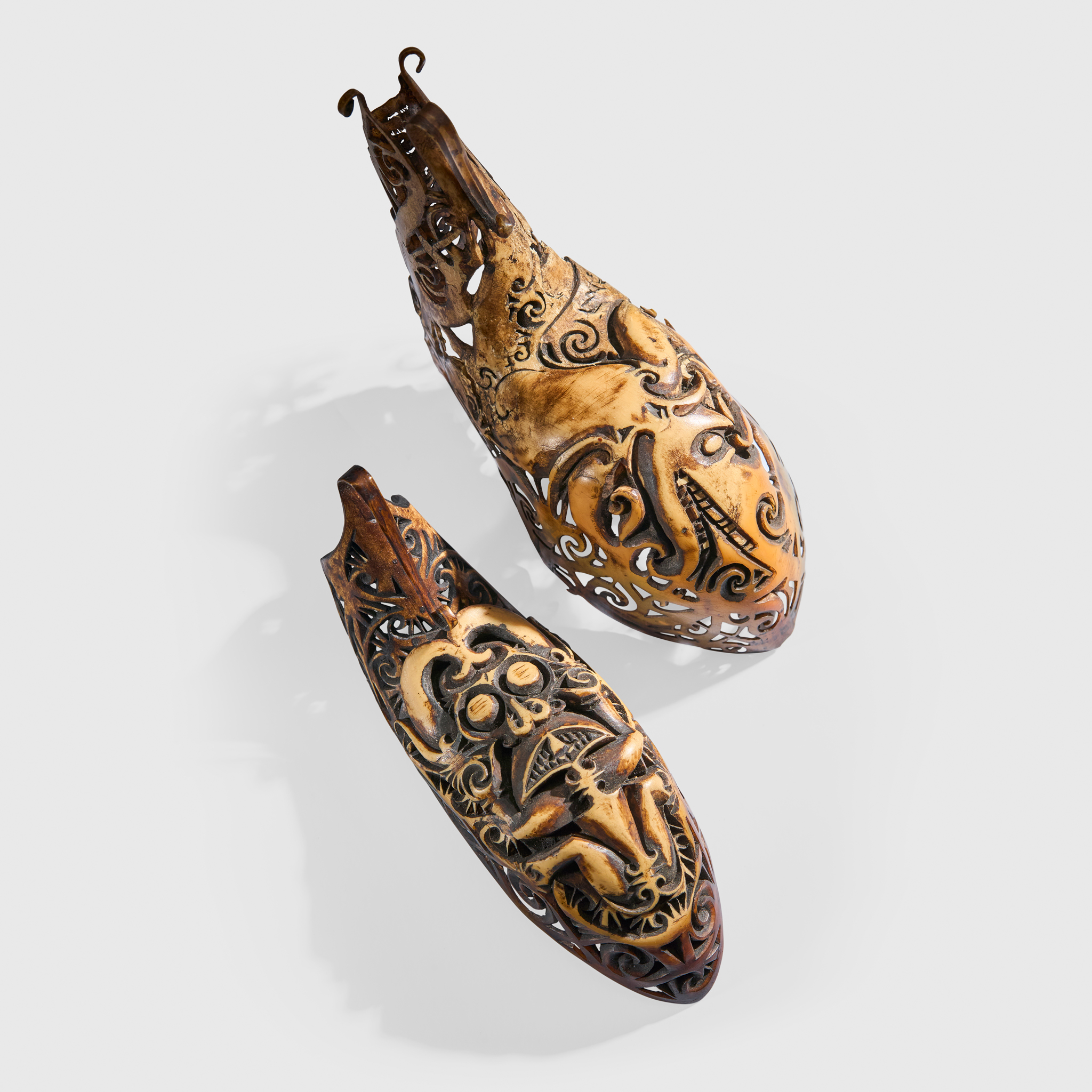 PAIR OF DAYAK KAYAN EAR ORNAMENTS
