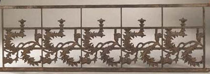 A French cast iron balcony panel,