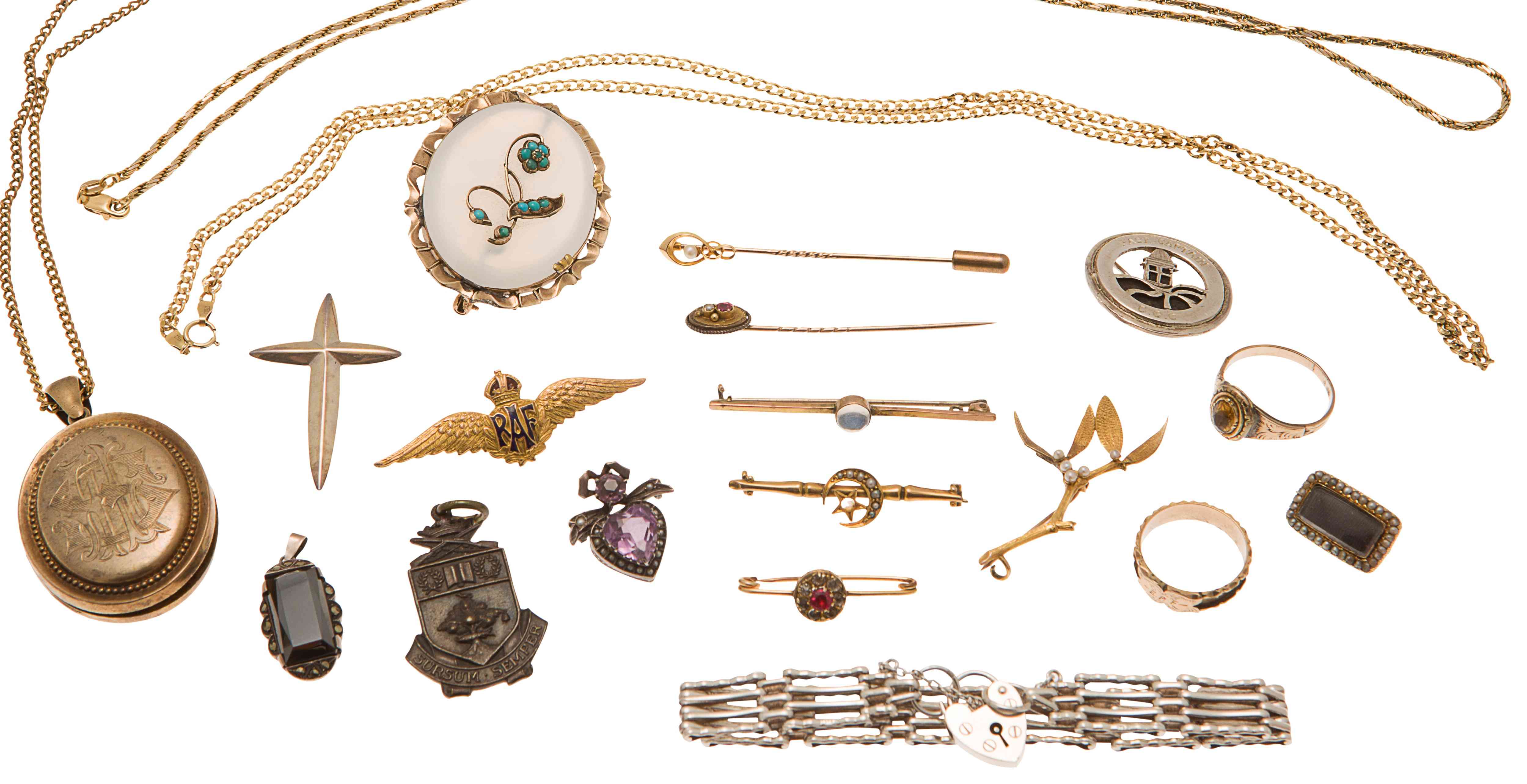 A collection of gem set jewellery