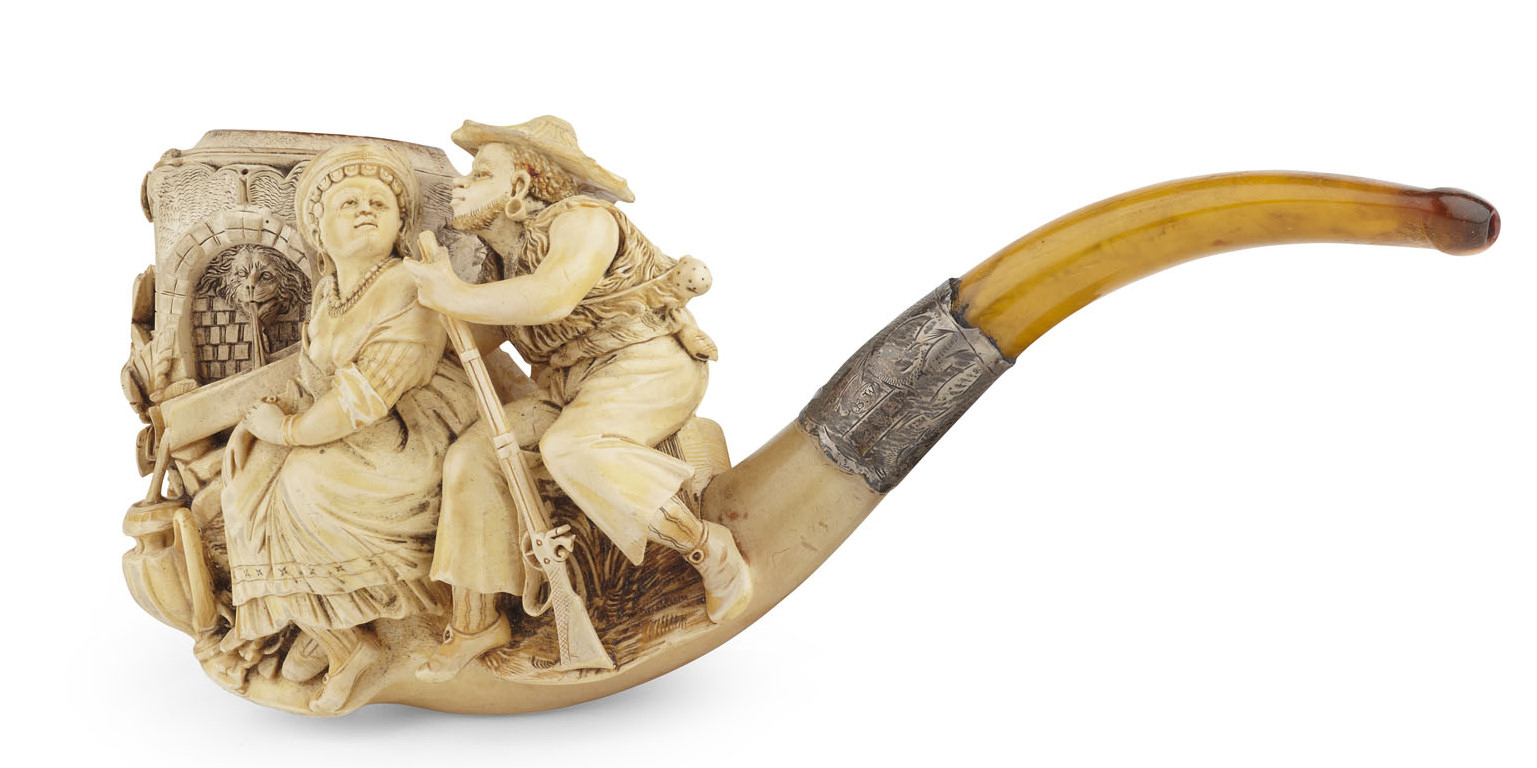 CASED MEERSCHAUM PIPE