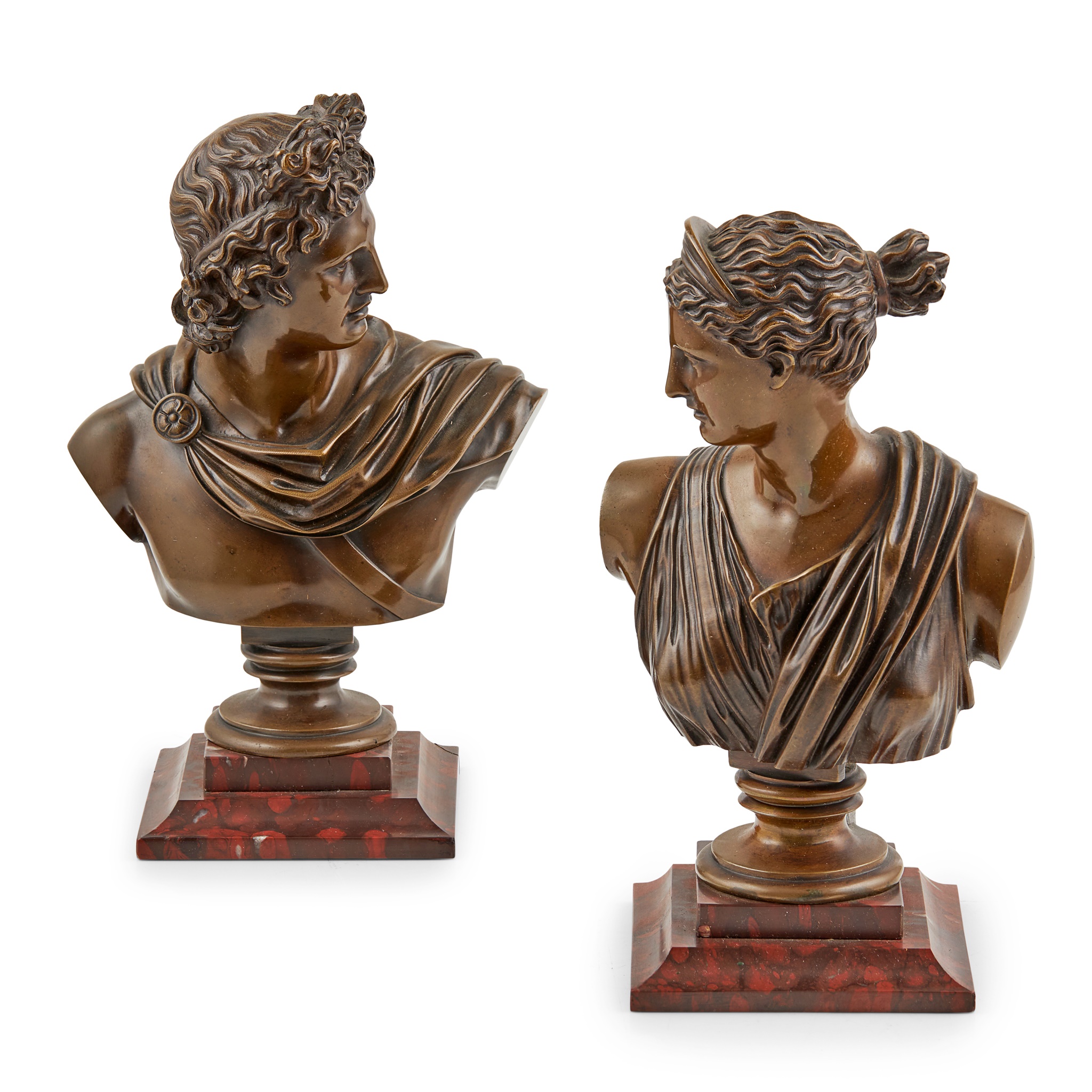 AFTER THE ANTIQUE, PAIR OF BUSTS