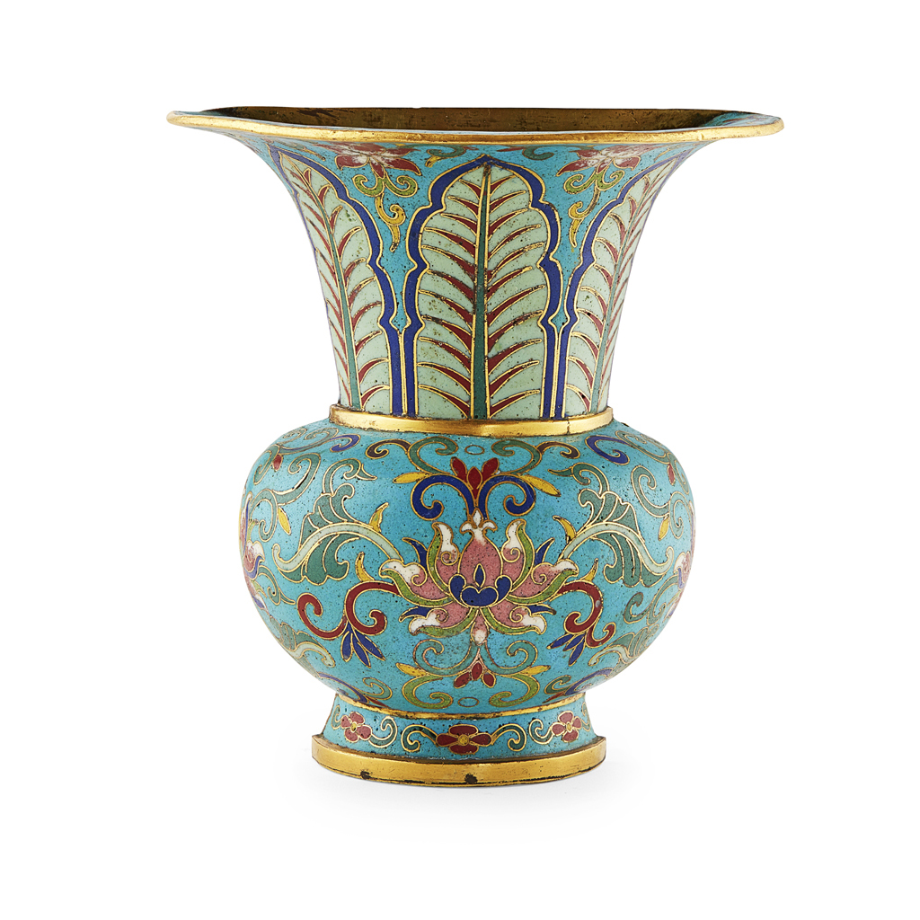 RARE CLOISONNÉ ENAMEL WALL VASE