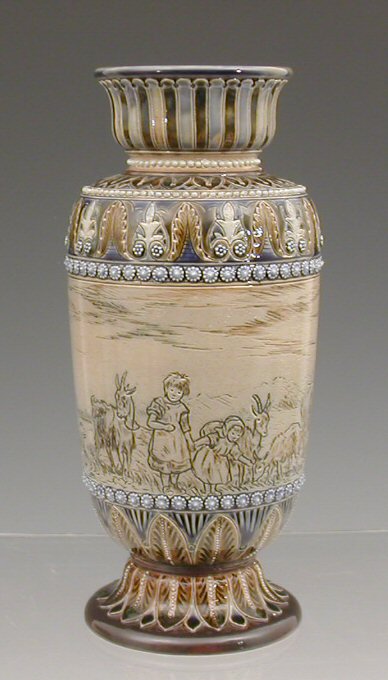 A Doulton Lambeth stoneware vase by Hannah Barlow,